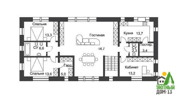 размеры комнат в частном доме